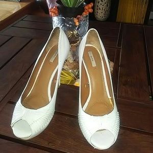Zara/Basics white 6 inch heels